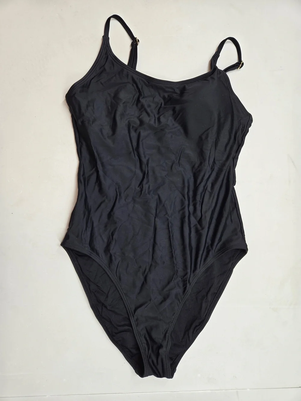 QUINCE Italian Cami One-Piece Swimsuit Medium Black 0020